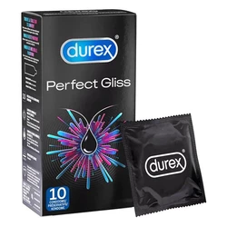 Prezerwatywy nawilżane - Durex Perfect Gliss 10 szt