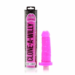 Zestaw do klonowania penisa fosforyzujący - Clone A Willy Kit Glow-in-the-Dark Pink
