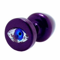 Korek analny ozdobny - Diogol Anni R Eye Purple Crystal Purple 25 mm