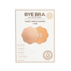 Osłonki na sutki - Bye Bra Fabric Nipple Covers Nude 1 para