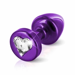 Plug analny - Diogol Anni R Heart Purple 25 mm