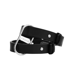 Crave - ICON Cuffs Eleganckie mankiety czarne ze srebrem
