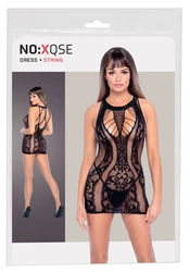 NO:XQSE - Seksowna Prześwitująca Sukienka Z Elegancką Koronką + Stringi S-L