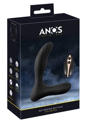 ANOS - Silikonowy Wibrator Prostaty 7 Trybów Wibracji Z Pilotem Czarny