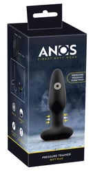 ANOS - Wibrujący Korek Analny Z Czujnikiem Na Korku + Pilot Czarny