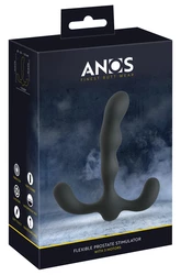 ANOS - Silikonowy Wibrujący 3-Ramienny Stymulator Prostaty Czarny