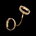 Crave - ID Cuffs - Mankiety skórzane pokryte 18k złotem