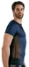 NEK - Seksowna Koszulka Męska Z Miękkiej Mikrofibry Niebiesko-Czarna L