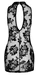 Noir - Seksowna Krótka Sukienka Prześwitująca W Kwiatowy Wzór M