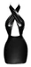 Noir - Seksowna Mini Sukienka Bez Pleców Czarna S
