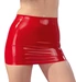 LATE X - Lateksowa Mini Spódniczka Obcisły Fason Czerwona M