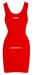LATE X - Seksowna Obcisła Lateksowa Sukienka Mini Czerwona S